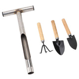 Soil Sample Probe Stainless Steel T Handle Soil Test Kits with 4 Reusable Sample Bags 3 Garden Tools V1294-YM0901-3111240068911