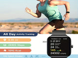Smartwatch, men's and women's, 4.95cm fitness tracker, supports answering/making calls, wireless V1102-HESB-004