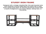 Wall Mounted Wine Rack 3 Stem Glass Holder Storage Organiser V63-841821