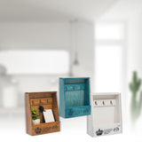 Wooden Key Holder Wall Mounted Storage Box with 3 Key Hooks Home Decor for Entryway Hallway Kitchen V1294-YM0901-10134246