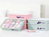 Underwear Panties Socks Box Close-fitting Clothing Storage Box Drawer Three-piece Cover with V1107-UNDERWEAR PANTIES SOCKS BOX-PINK