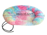 USB-Powered Heated Round Pet Bed with Removable Washable Cover, 5-Level Temperature and Timer V1341-ZY-8PMUF3FA-MULTICOLOR-60CM