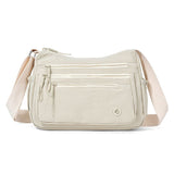 Beige Lightweight Nylon Crossbody Bag for Women - Multi-Compartment Shoulder Purse with Adjustable V888-ELOSUNG56194-2