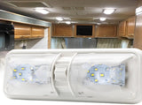 2pcs 12V RV Interior LED Ceiling Light Boat Camper Caravan Trailer Double Dome Light V201-QUEW13035626X2