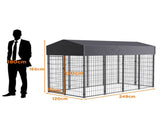 Large Outdoor Dog Kennel 250x120x165cm Pet Cage with Roof V178-66734