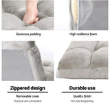 Artiss 4X Lounge Sofa Bed Flannel Fabric Grey FLOOR-SBL-M193-S-GYX4