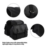 Motorcycle Side Bag Saddlebags Canvas PU Leather Rear Seat Bag Efficient Storage Design for Bikes V1369-AZ3-W-16178