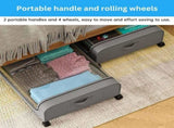 CARLA HOME Set 2 Pcs XXL Under Bed Rolling Storage Containers with 50L Large Capacity and Wheels LSB-36130