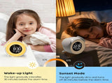 Children's alarm clock, educational day/night alarm clock with 15-color night light, snooze V1188-MS-313-0489