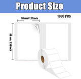 1000 stickers on a roll - food labels - self-adhesive blank labels 60 30 mm - white - removable. V1259-DP01-BO-346