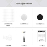 SONGMICS Metal Wire Two-Story Pet Playpen with Zip Ties White V227-8498641000001