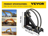 Hydraulic Backhoe, 45.7cm 1.27cm Thickness Heavy Duty Excavator, Black Steel Weld On V952-FCMZ18INDYYYG12MMV0