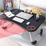 SOGA Black Portable Bed Table Adjustable Foldable Bed Sofa Study Table Laptop Mini Desk with BEDTABLEH301