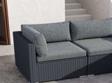 Ottoman-Style Outdoor Lounge Set in Black V264-OTF-507S-541S-BLK