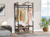 Metal Garment Rack Coat Stand MDF & Iron Organizer V178-66746