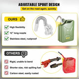VEVOR Jerry Fuel Can, 20 L Portable Jerry Gas Can with Flexible Spout System, Rustproof ＆ V952-JBYTHSBDDWC4LF1DFV0