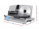 Devanti Meat Slicer Bread Vegetable, 200W Power 0-15mm Adjustable Easy Clean Stable Stainless Steel FS-190-20A-SS