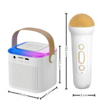 GOMINIMO Portable Bluetooth Karaoke Speaker with 2 Wireless Microphones and Lights V227-3720618000060