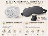 Soft Sleep Aid combination - White Noise Machine with 7-Colour Night Light and Grey Spandex Eye V888-ELOSUNG53669