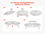 Fire Pit Heat Deflector for Solo Stove Yukon, 685.8 mm Bonfire Round for Wood Pit, 304 V952-HKGRZYX27YC0I1KFL001V0