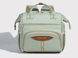 Stylish Mom Backpack with Insulated Bottle Pocket Multi-Compartment Diaper Bag, Anti-Theft Phone V1107-CS-MMQBBL