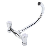 Wall Mount Kitchen Stainless Steel Smooth Surface 2 Handles Faucet Kitchen Faucet for Home V1294-YM0901-3118230146311
