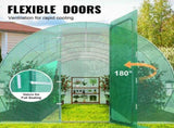 Walk-in Tunnel Greenhouse, 19.4x9.7x7.4 ft Hoop House Greenhouse Tunnel, Plant Hot House with V952-SDXWS20X10X7C44VZV0