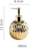 Modern ceramic soap dispenser gold for bathroom and kitchen V1188-NK-BOL-347