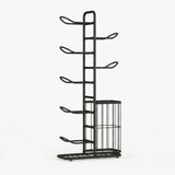 CARLA HOME 7 Tier Ball Storage Rack - Sports Organiser - Black - Basketball Storage Rack V178-36218