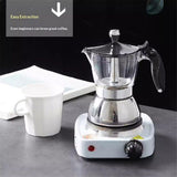 Strong Coffee Maker, Moka Pot Premium Crystal Shape Top Coffee, 4 cup, Classic Italian coffee maker V1192-AZ-W-0360