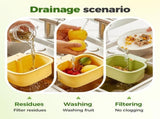 2025 New Suction Cup Sink Corner Rack, Automatic Dumping Suction Cup Press Sinks Drainer Basket, V1258-DP02-C-2528