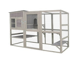 Samland Large Indoor & Outdoor Wooden Cat Enclosure with Sleeping House & Climbing Platforms V1060-DCT2513