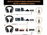 Wired Over Ear Headphones - Studio Monitor - DJ Stereo Headset with 50mm Drivers V1263-JX-986