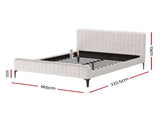 Artiss Bed Frame Queen Size Beige AMMY BFRAME-G-AMMY-Q-BG-ABC