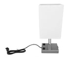 USB Bedside Table Lamp Touch Control LED Light Bulb Linen Lampshade Type C Charging Ports for V1294-YM0901-3119240032911