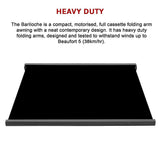 5.5m x 3.0m Retractable Folding Arm Awning Heavy Duty Full Cassette Motorised V63-842621
