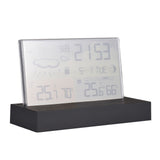 Weather Station Wireless Indoor Outdoor with Sensors Transparent Glass Color Display Digital Weather V1294-YM0901-HS7039