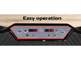 Everfit Vibration Machine Platform Vibrator Resistance Rope Home Fitness Black FIT-H-VP-ROUND-BK