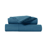 Kingtex Ultra-Soft Micro Flannel Sheet Set 40 cm Wall Steel Blue Single V442-KIT-SHEETS-MF2023-STEELBLUE-SB