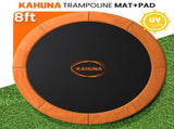 Kahuna 8ft Replacement Trampoline Safety Pad Cover and Jumping Spring Mat - Orange KAH-PDMAT-08-OR