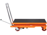 Hydraulic Lift Table Cart, 330lbs Capacity 50" Lifting Height, Manual Double Scissor Lift Table with V952-SJYYSJPTCCS4BSRWBV0