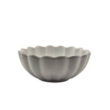 Set of 2 Scalloped Terracotta Bowls | White Glaze Finish | Decorative & Serving Bowls V1026-KLC9209