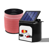 Giantz Fence Energiser 8KM Solar Powered Electric 1200M Poly Tape SFC-FIK-TAPE-1200M-8KM