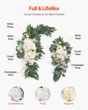VEVOR Artificial Wedding Arch Flowers Kit White With 2 Pcs Flowers 1 Pcs Drapes V952-HLGMHTJ3JTBSM0INQV0