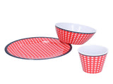 Red Grids Salad Plate Set Imitation Porcelain Fruit Snake Plate for Home Restaurant Hotel V1294-YM0901-3118210178411