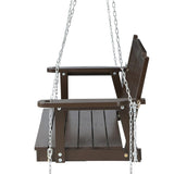 Gardeon Porch Swing Chair With Chain Outdoor Furniture Wooden Bench 2 Seat Brown ODS-1956B-BR