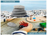 9Pcs Grey Flat Stones Ideal for Painting Craft Projects and Garden Landscaping V1370-AZ4-14484