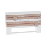 Plastic Wrap Storage Rack Cling Film Dispenser Cutter Paper Towel Holder Kitchen SuppliesKhaki V1294-YM0901-3118210131412