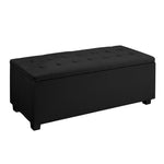 Artiss Storage Ottoman Blanket Box 97cm Linen Black OTM-L2-LINEN-BLACK