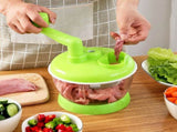 Manual Vegetable Grinder Stainless Steel Blade Portable Food Meat Mixer for Kitchen Restaurant V1294-YM0521-3118230038411